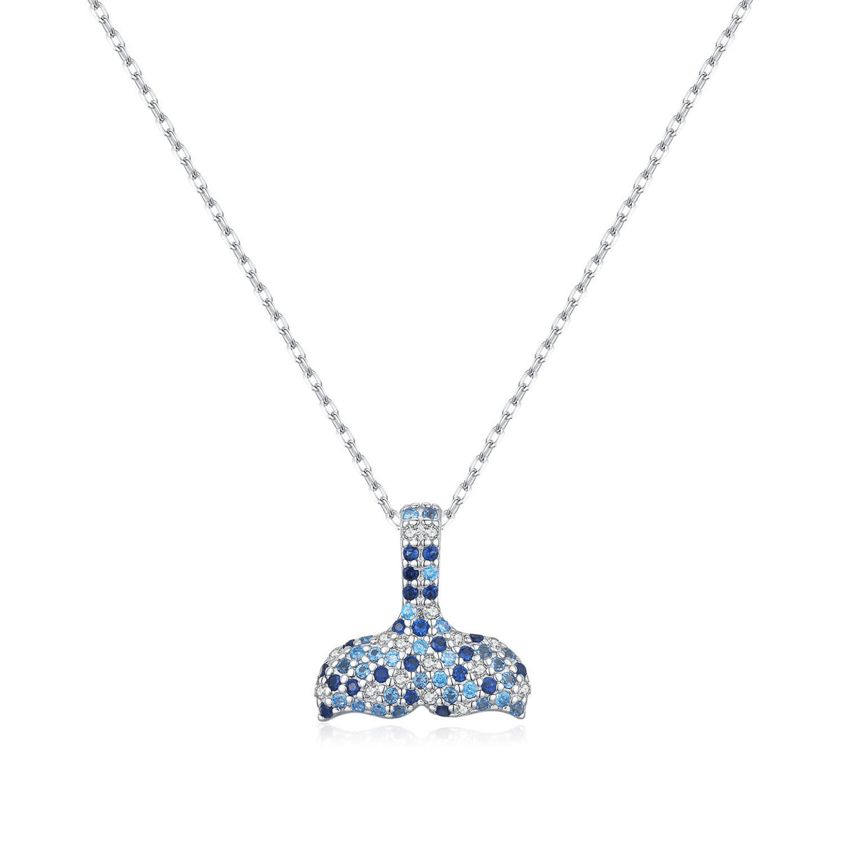 "Ocean Kiss" Whale Tail Gradient Necklace - Aruary Studio ｜ Artisanal Jewelry