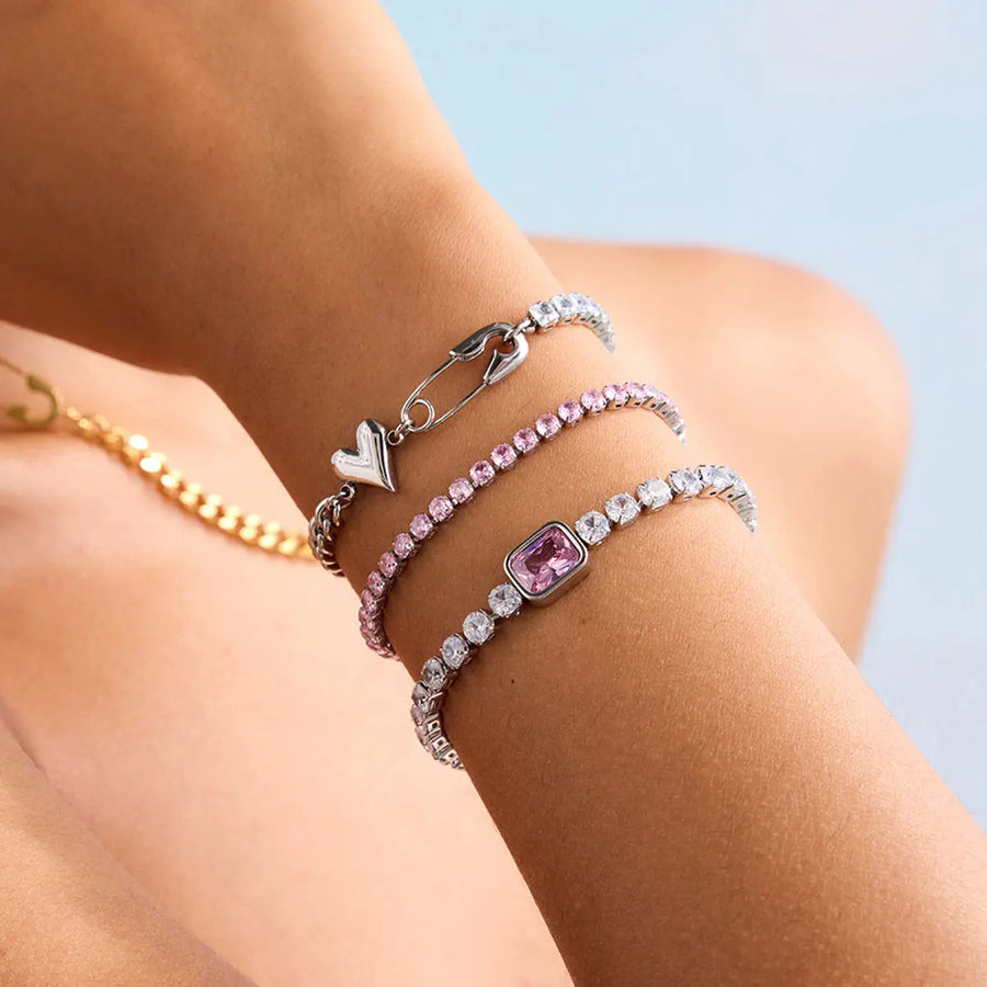 Yuqing Realm ｜ Accessories Boutique Pop Tab Titanium Chain Bracelet - 18K Gold Plated Recycled Chic, Adjustable 18+5cm Unisex Office-to-Street Jewelry