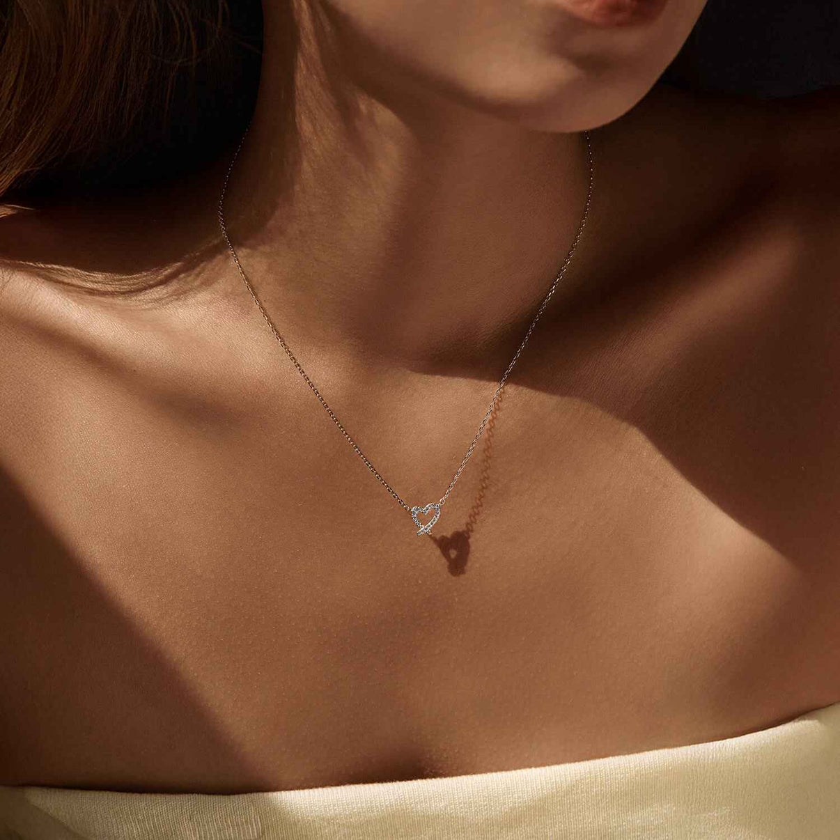 "Ribbon of Love" Intertwined Heart Necklace