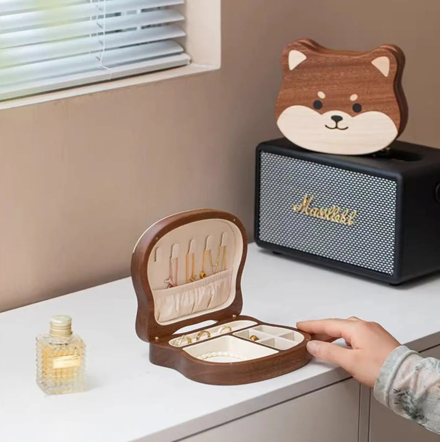 Aruary Studio ｜ Artisanal Jewelry Shiba Inu Ebony Jewelry Box