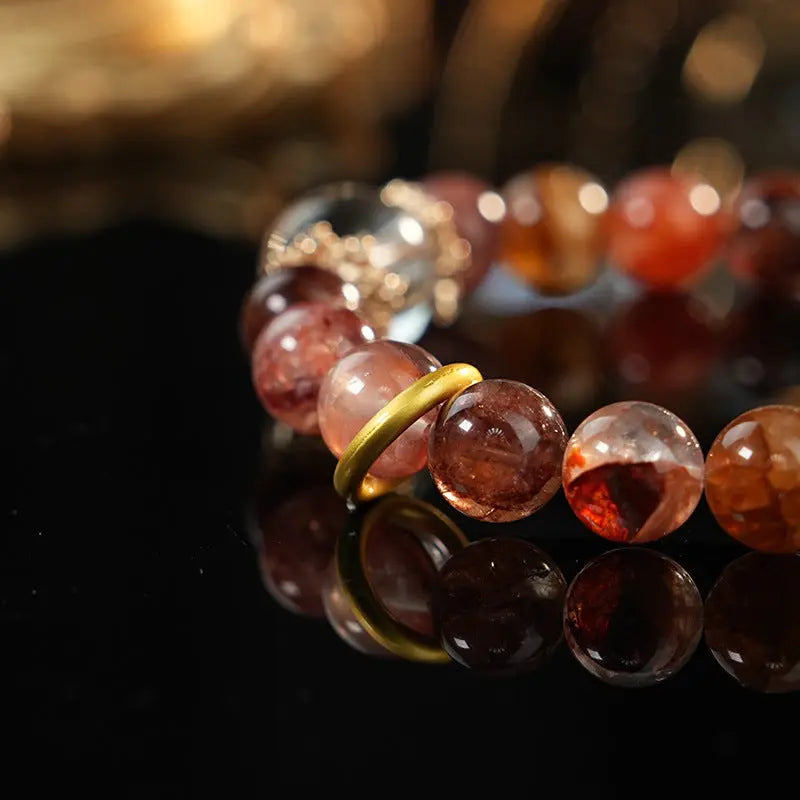 My Store Summer Dopamine Gemstone Bracelet - Natural Multicolor Crystal Beads | Adjustable Healing Stones | Boho Stackable Jewelry