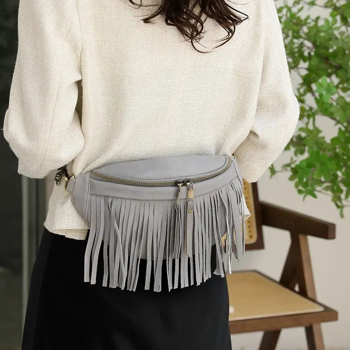 Aruary Studio ｜ Artisanal Jewelry Summer Macaroon Sling Bag - Vintage Fringe Crossbody Purse for Women | Y2K Shell Shoulder Bag
