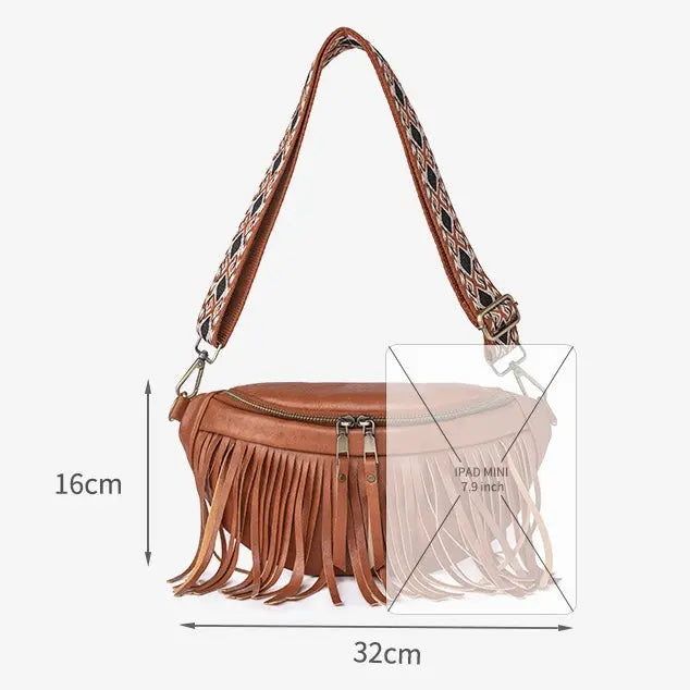 Aruary Studio ｜ Artisanal Jewelry Summer Macaroon Sling Bag - Vintage Fringe Crossbody Purse for Women | Y2K Shell Shoulder Bag