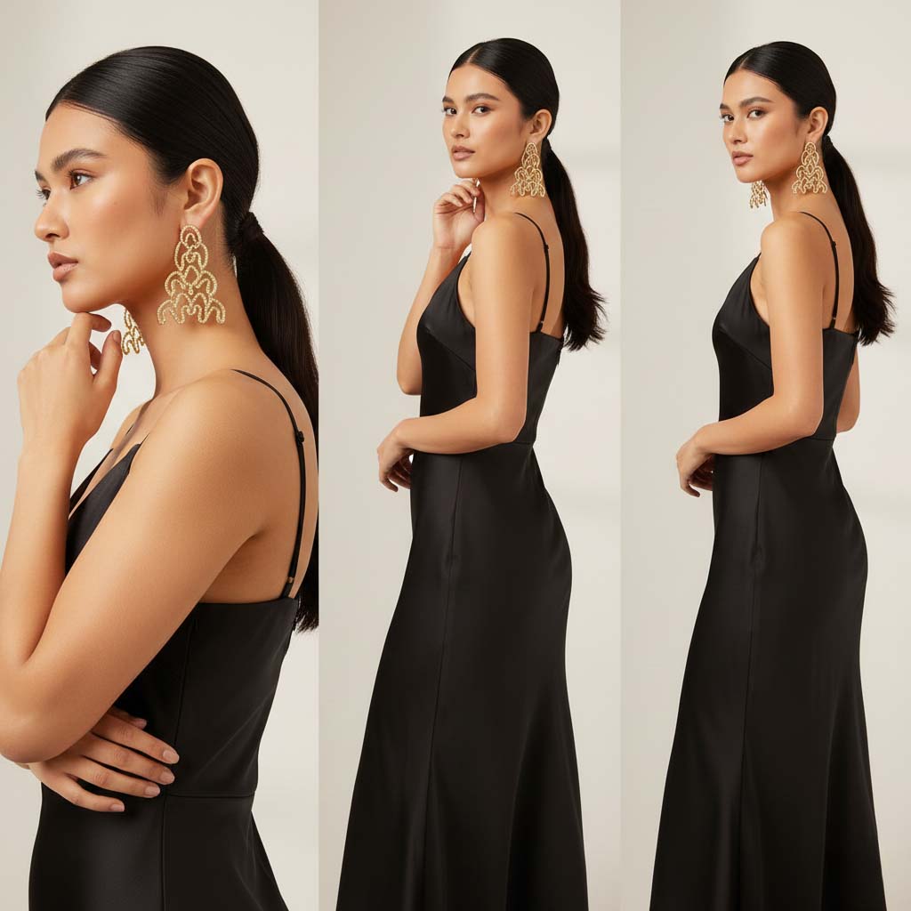 Abstract Muse: Geometric Twisted Statement Drop Earrings - Aruary Studio ｜ Artisanal Jewelry