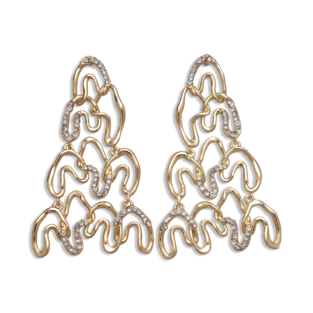 Abstract Muse: Geometric Twisted Statement Drop Earrings - Aruary Studio ｜ Artisanal Jewelry