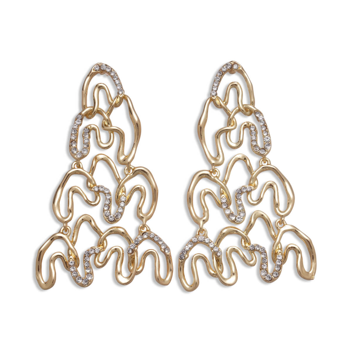 Abstract Muse: Geometric Twisted Statement Drop Earrings - Aruary Studio ｜ Artisanal Jewelry