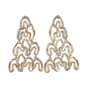 Abstract Muse: Geometric Twisted Statement Drop Earrings - Aruary Studio ｜ Artisanal Jewelry