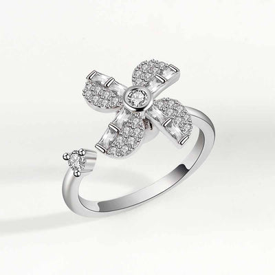 Anxiety Relief Spinner Ring | Alloy Electroplated + Zircon - Fashionable Stress Relief with Playful Designs - Aruary Studio ｜ Artisanal Jewelry