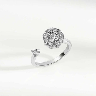 Anxiety Relief Spinner Ring | Alloy Electroplated + Zircon - Fashionable Stress Relief with Playful Designs - Aruary Studio ｜ Artisanal Jewelry