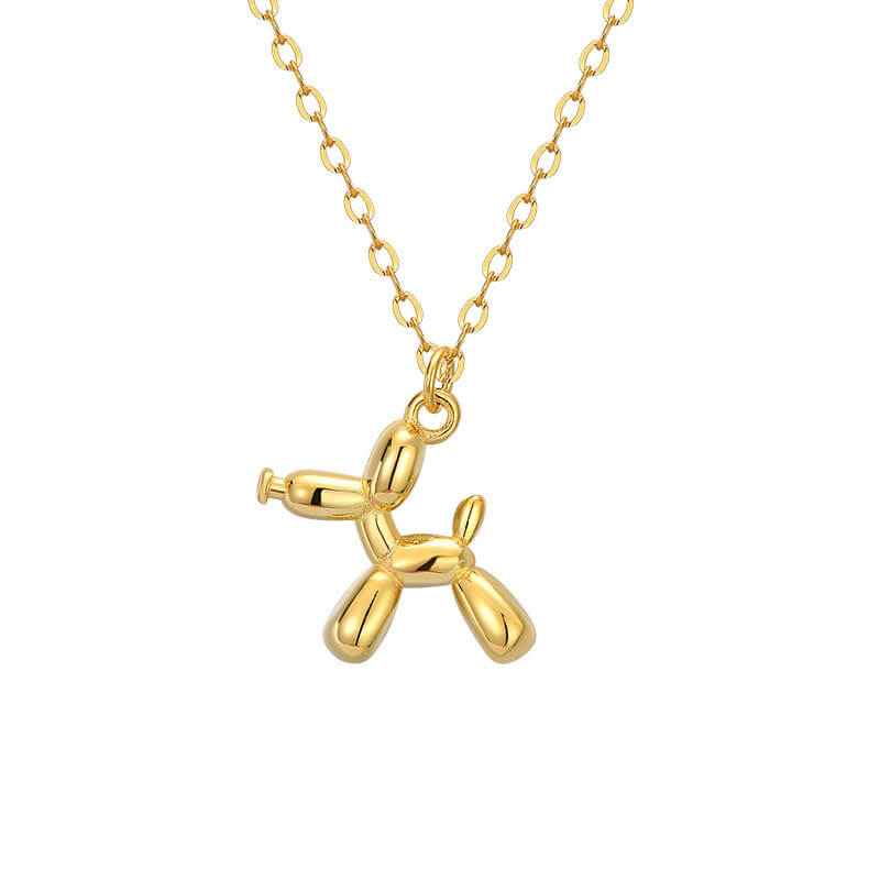 Sculptural Balloon Dog Necklace