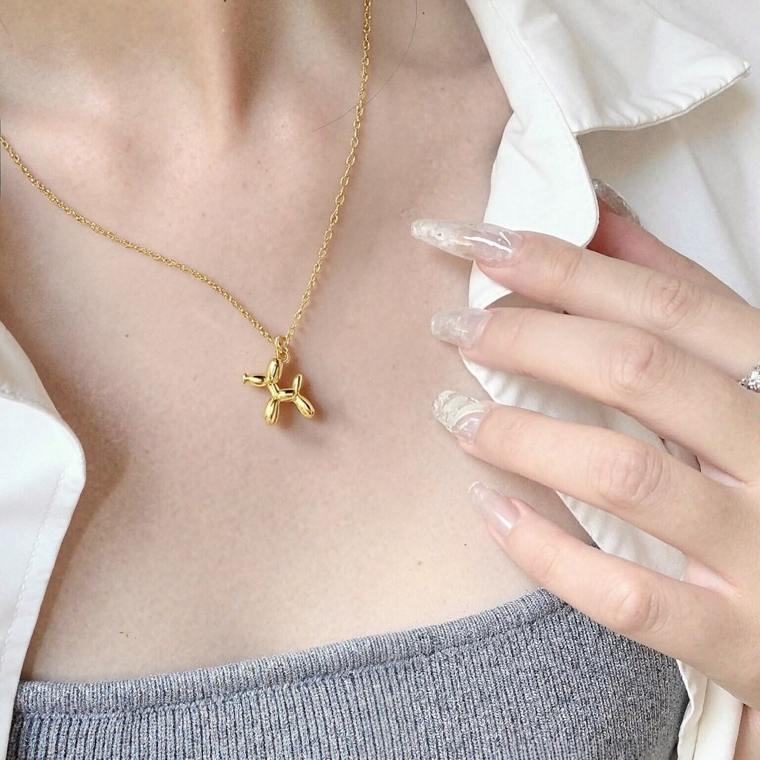 Balloon Dog Pendant Necklace - Aruary Studio ｜ Artisanal Jewelry