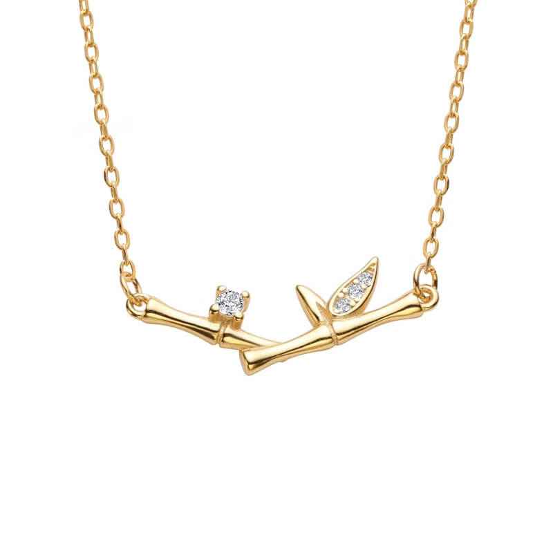 Bamboo Emblem Necklace - Elegant Eco-Friendly Jewelry Piece
