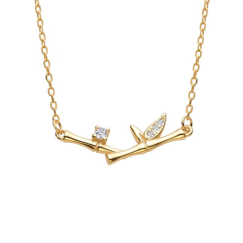 Bamboo Peace & Prosperity Necklace - Aruary Studio ｜ Artisanal Jewelry