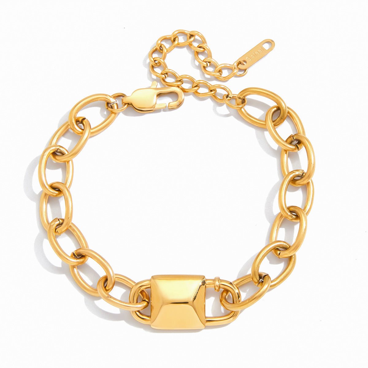 Bold Chunky Chain Bracelet | Titanium Steel - Edgy Retro Statement Jewelry - Aruary Studio ｜ Artisanal Jewelry