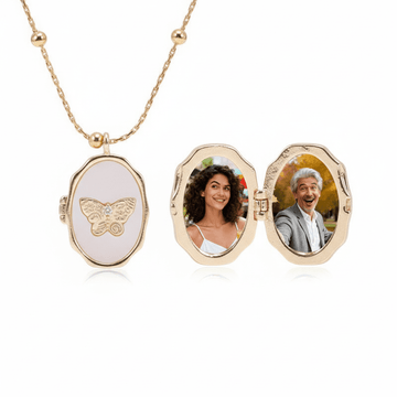 Butterfly Locket Photo Album Necklace - Aruary Studio ｜ Artisanal Jewelry