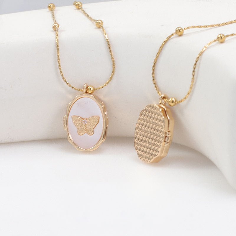 Butterfly Locket Photo Album Necklace - Aruary Studio ｜ Artisanal Jewelry