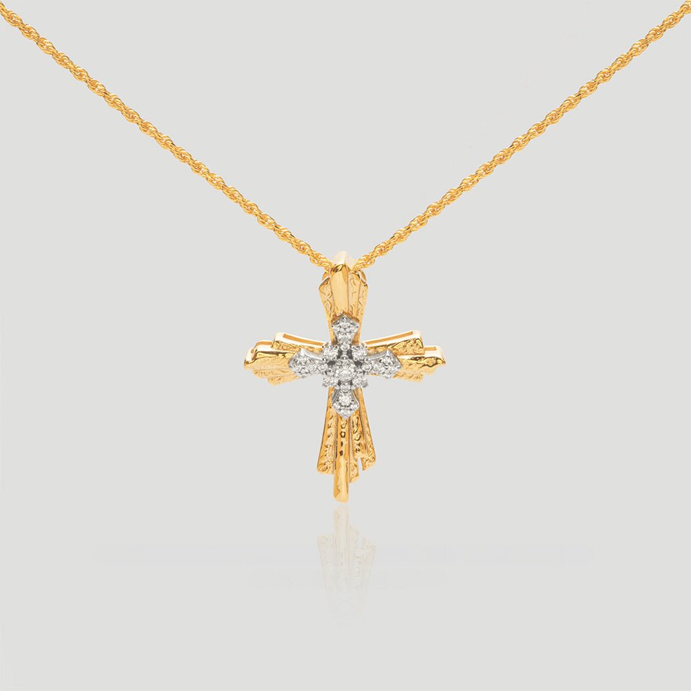 Color - Separation Sparkle Necklace | AG925 Silver & Dual - Tone Plating | Cubic Zirconia Statement - Aruary Studio ｜ Artisanal Jewelry