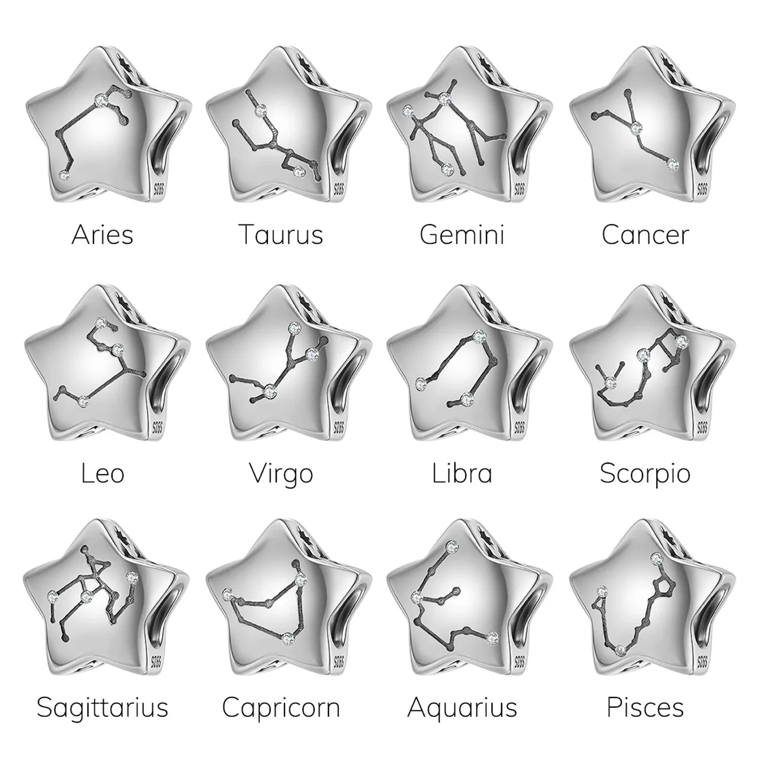 Combination Bracelet with Beads：Twelve Zodiac Signs（S925） - Aruary Studio ｜ Artisanal Jewelry