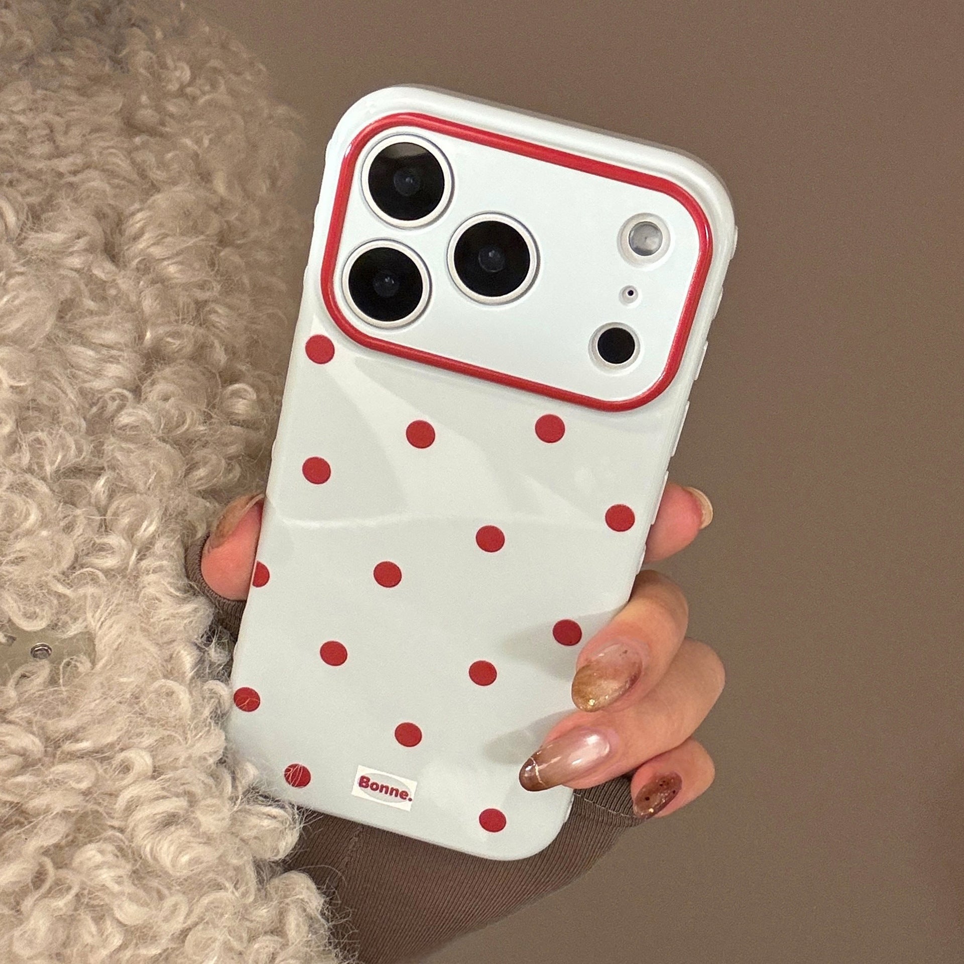 Contrast Polka Dot TPU Phone Case | 3D Buttons & Precise Cutouts - Aruary Studio ｜ Artisanal Jewelry