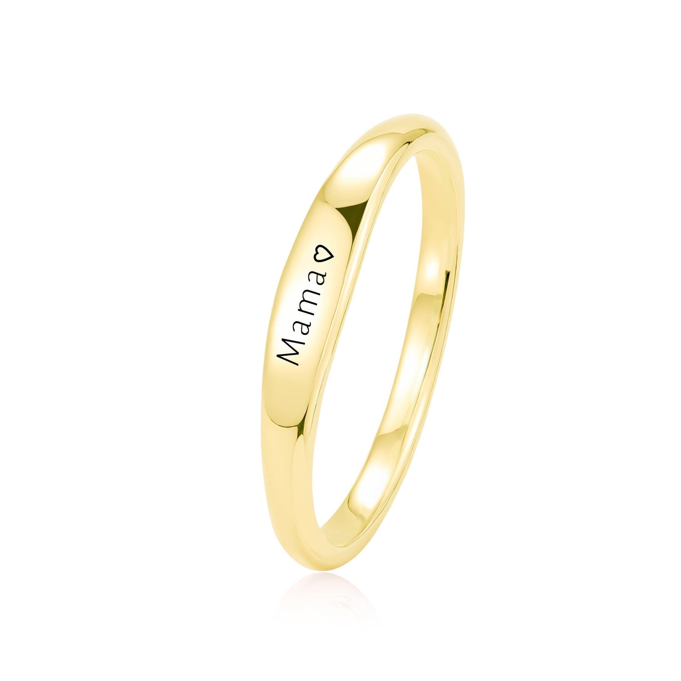 Custom 'Mama' Ring - Mother’s Day Engraved Jewelry - Aruary Studio ｜ Artisanal Jewelry