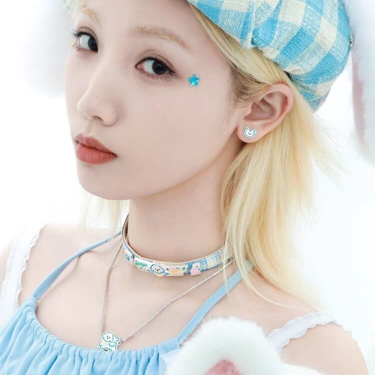 Cute Angel Puppy Charm Necklace – Hand - Enameled Kawaii Dog Pendant Jewelry for Pet Lovers, Dainty Silver - Tone Chain - Aruary Studio ｜ Artisanal Jewelry