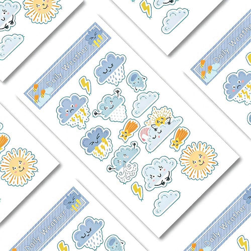 Cozy Daily Weather Journal Stickers