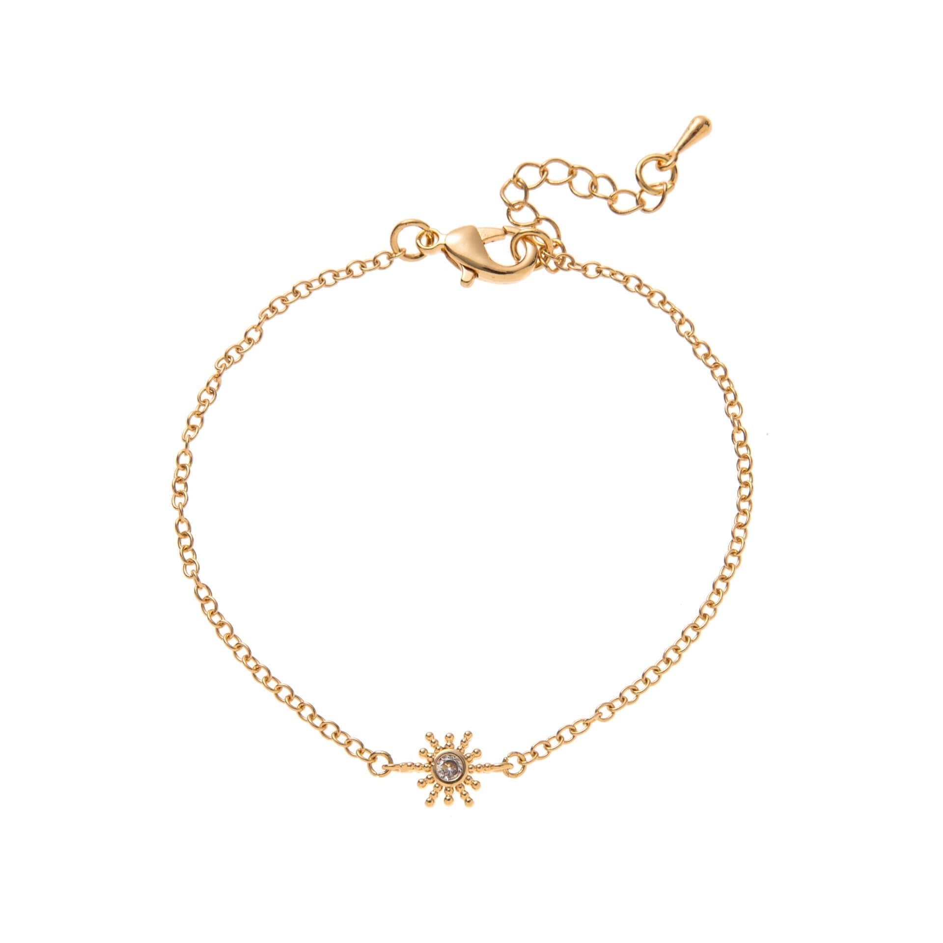 Dainty Heart Zircon Gold - Plated Bracelet | 5A Zircon + Gold - Plated - Aruary Studio ｜ Artisanal Jewelry