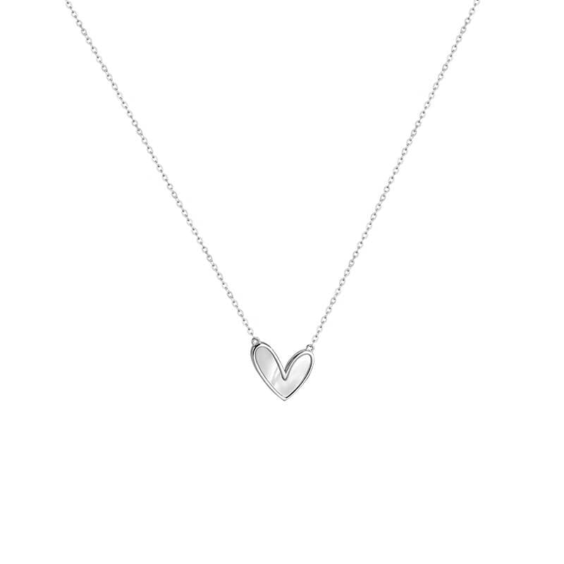 Dainty Shell Heart Pendant Necklace - Minimalist Gold Choker for Women, Meaningful Jewelry Gift - Aruary Studio ｜ Artisanal Jewelry