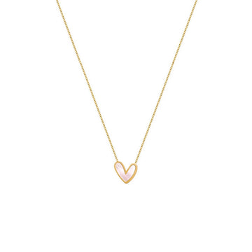 Dainty Shell Heart Pendant Necklace - Minimalist Gold Choker for Women, Meaningful Jewelry Gift - Aruary Studio ｜ Artisanal Jewelry