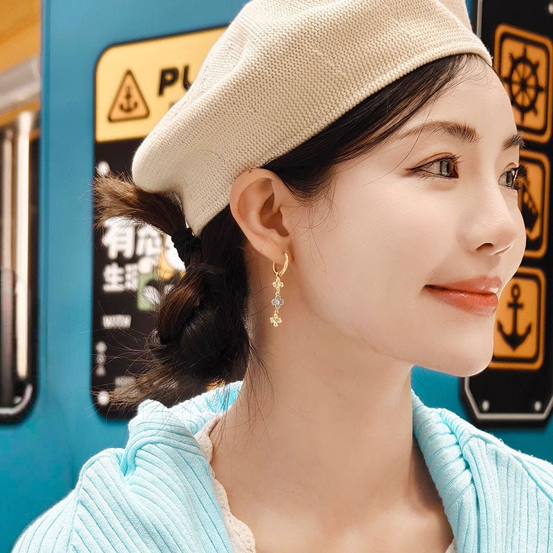 Drake Fjord Earring Set | 925 Sterling Silver + Enamel Detailing - Aruary Studio ｜ Artisanal Jewelry