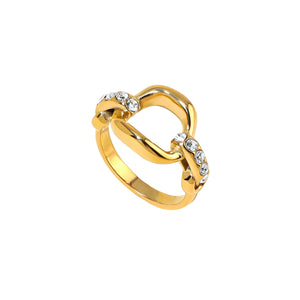 Sparkling Crystal Ring for Women | 18K Gold Plated Titanium Steel | Never Fades, Hypoallergenic | Chic Everyday Jewelry Aruary Studio ｜ Artisanal Jewelry
