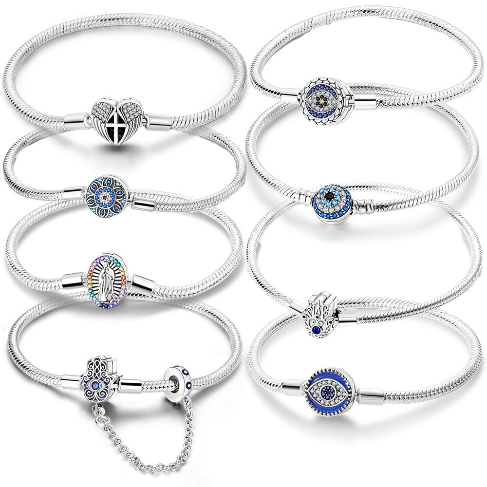 Evil Eye Series Stackable Base Bracelets | Alloy + Zircon - Pandora - Style Personalized Protection Jewelry - Aruary Studio ｜ Artisanal Jewelry