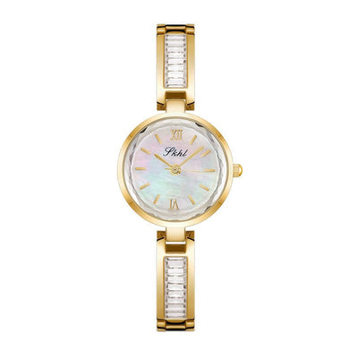 Exquisite Crystal Chain Watch - 34mm Quartz Kaleidoscope Dial, Mineral Glass, Alloy Clasp - Aruary Studio ｜ Artisanal Jewelry