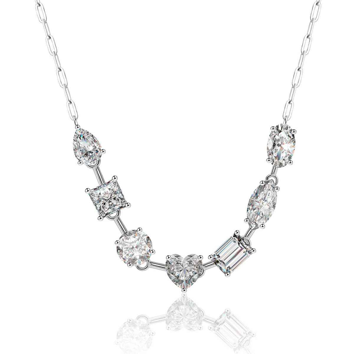 Fragmenta Multi-Cut Moissanite Geometric Collar