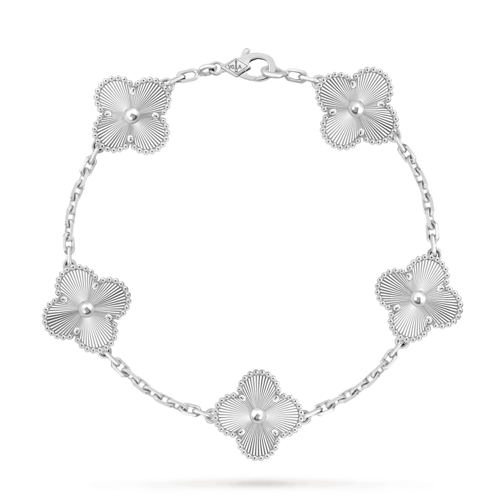 Gold Plated Clover Bracelet - 925 Sterling Silver Adjustable Lucky Charm Jewelry with Secure Clasp - Aruary Studio ｜ Artisanal Jewelry