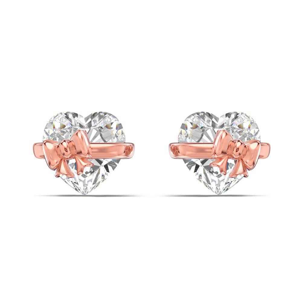 Coquette Bow Heart Studs for a Chic and Elegant Look