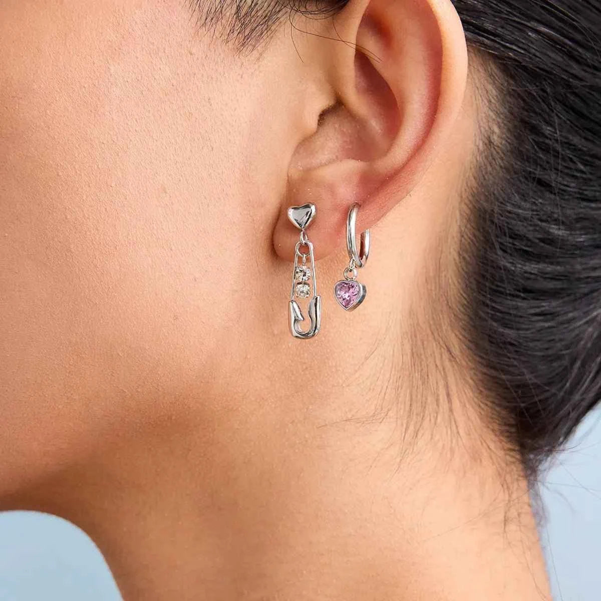 Hypoallergenic Titanium Steel Zircon Stud Earrings | 5A Cubic Zirconia | Silver Tone | Everyday Luxury
