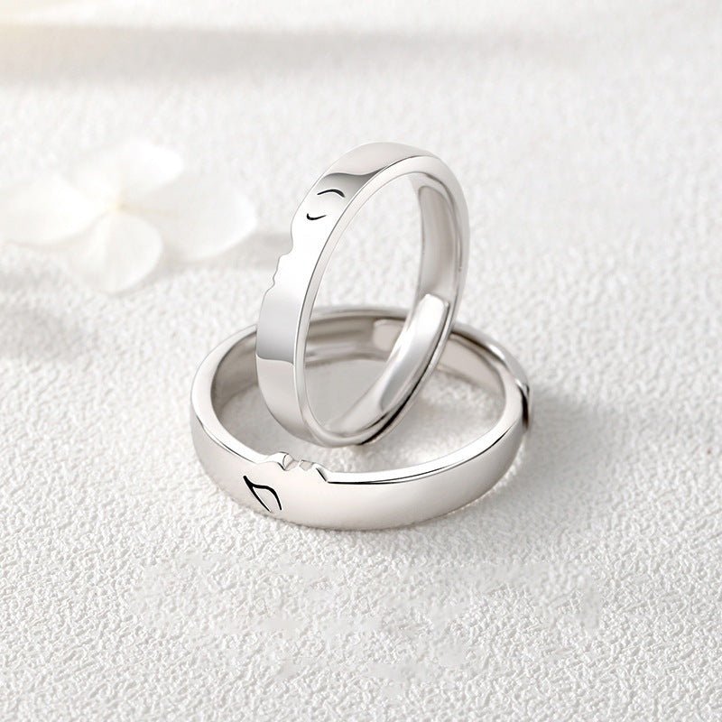 "Love Sealed with a Kiss" Couple Rings - Aruary Studio ｜ Artisanal Jewelry