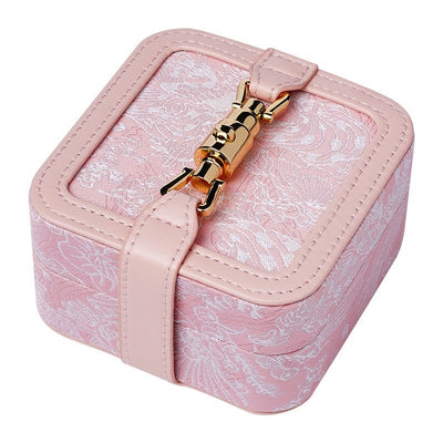 Luxury Brocade Embroidered Jewelry Box | PU Leather - Elegant Storage for Precious Accessories - Aruary Studio ｜ Artisanal Jewelry