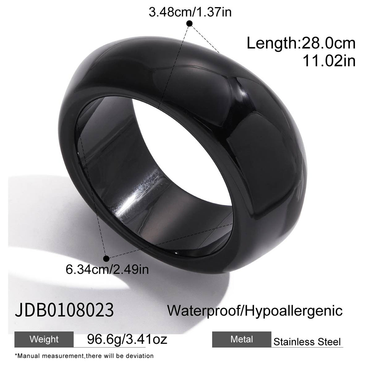 Maillard Irregular Wide - Surface Resin Bracelet - Aruary Studio ｜ Artisanal Jewelry