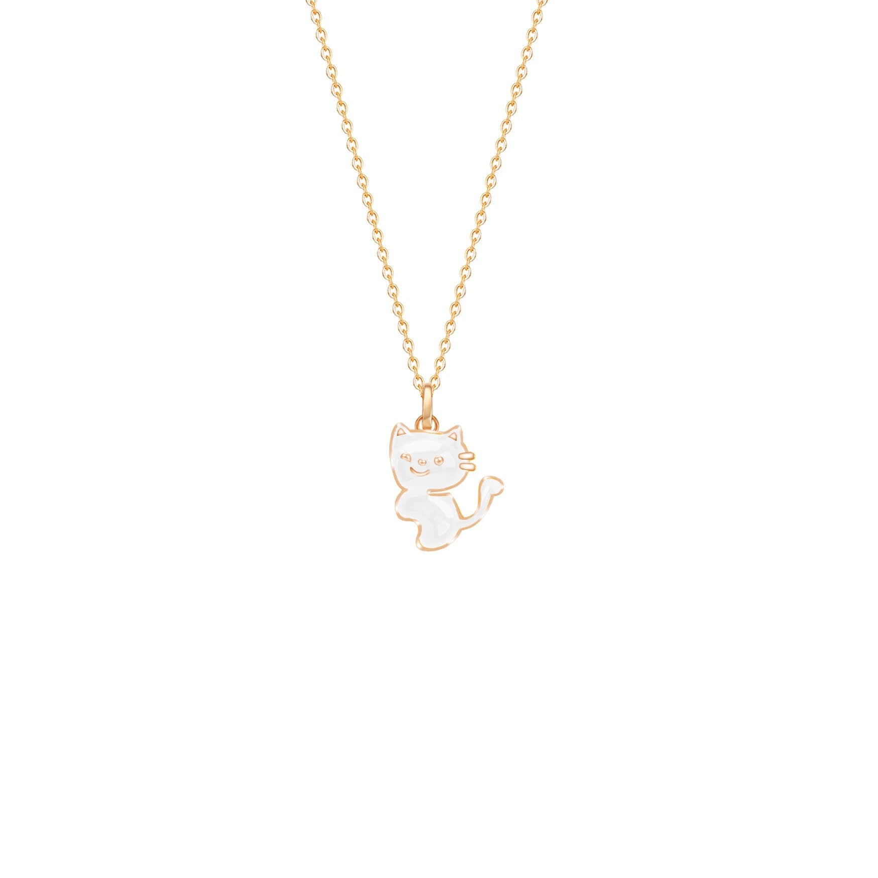 Matching Cat Couple Necklaces for Soulmates - Personalized Long Distance Relationship Jewelry Gift - Aruary Studio ｜ Artisanal Jewelry