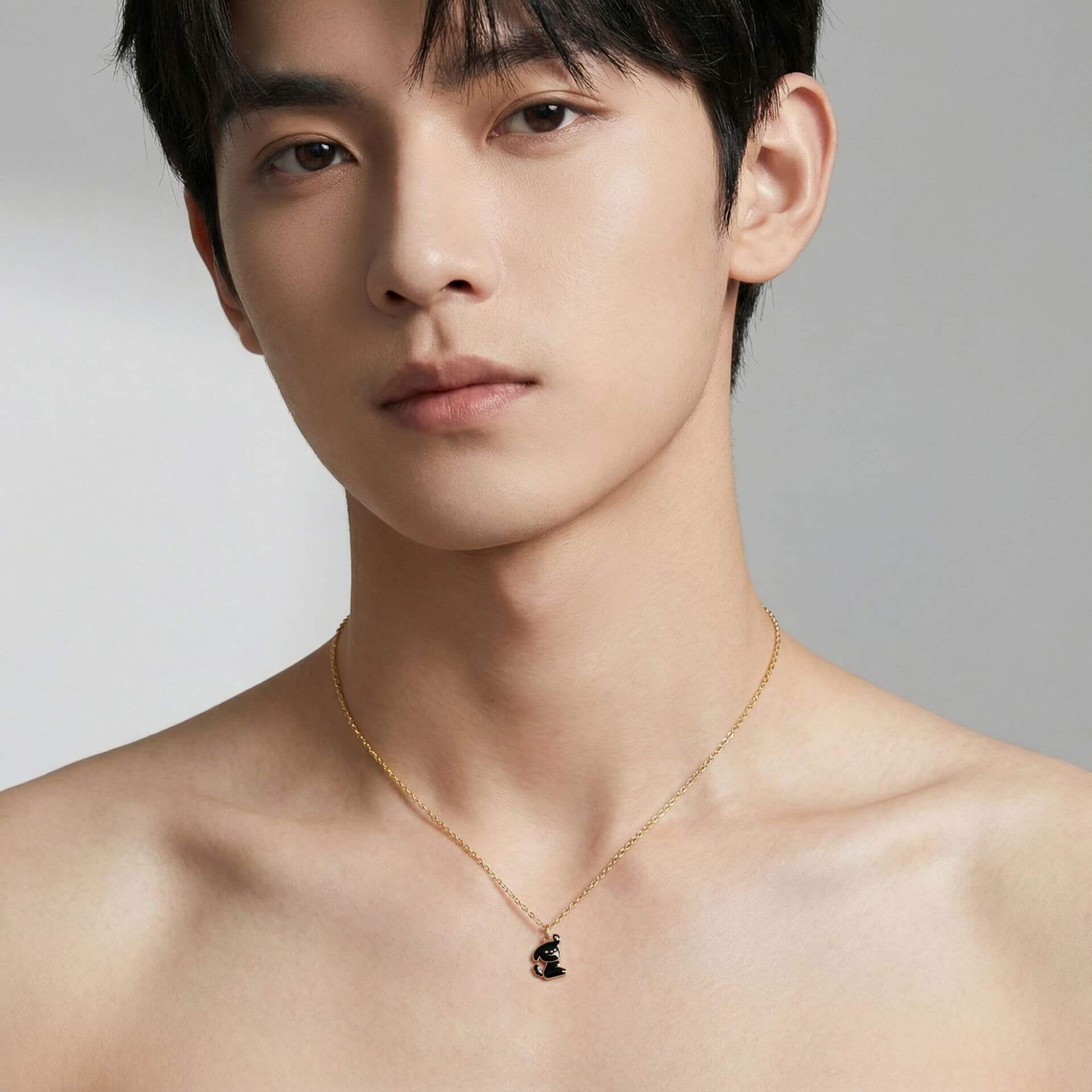 Matching Cat Couple Necklaces for Soulmates - Personalized Long Distance Relationship Jewelry Gift - Aruary Studio ｜ Artisanal Jewelry