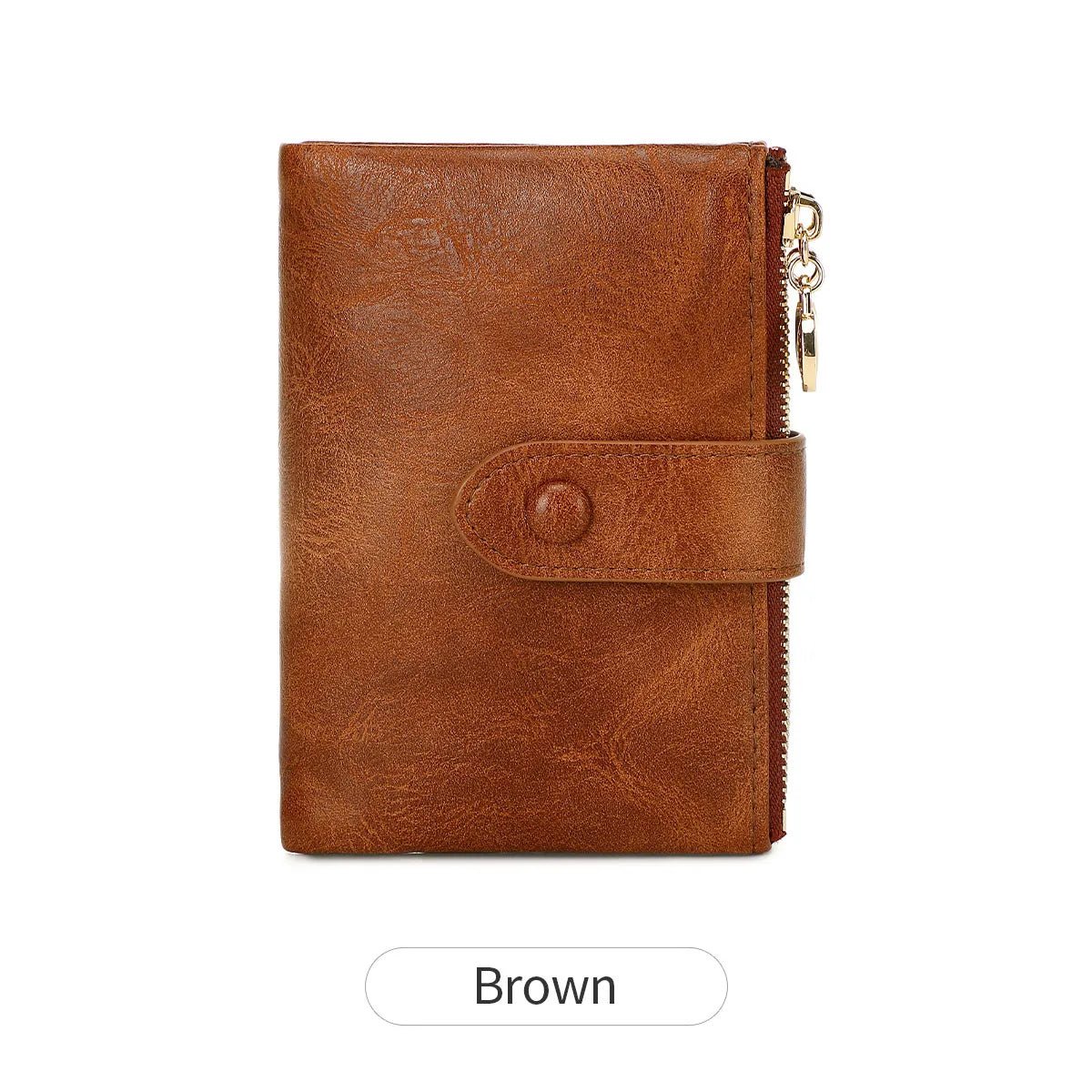 Minimalist Multi - Function Trifold Wallet - PU Leather & Polyester Slim Organizer for Women - Aruary Studio ｜ Artisanal Jewelry