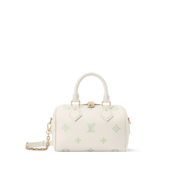 Premium Monogram Empreinte Speedy Bandoulière 20 | Grained Leather Mini Doctor Bag | Pastel Blue & Green Luxury Crossbody for Women