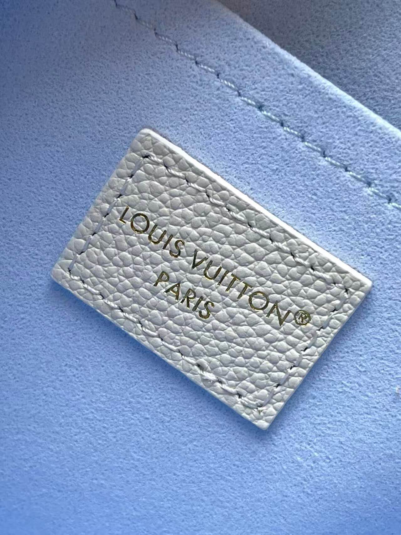 Premium Monogram Empreinte Speedy Bandoulière 20 | Grained Leather Mini Doctor Bag | Pastel Blue & Green Luxury Crossbody for Women