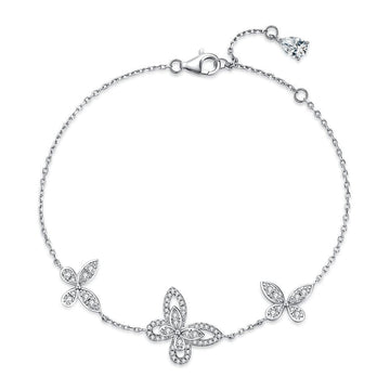 Phantom Butterfly Bracelet | S925 Sterling Silver + Zircon - Ethereal Elegance with Dazzling Sparkle - Aruary Studio ｜ Artisanal Jewelry