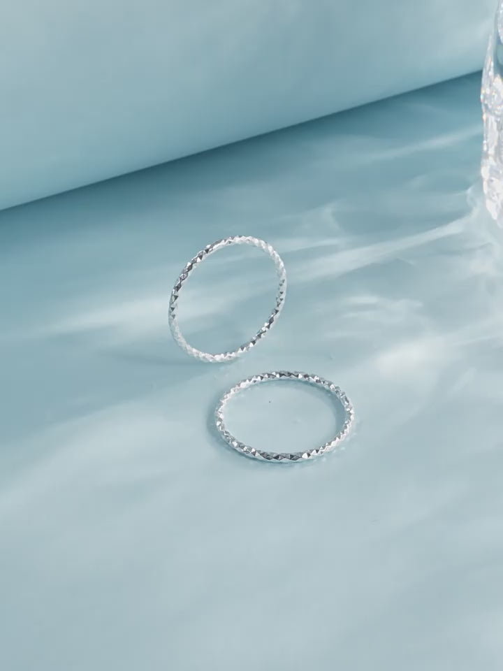 Aruary jewelry size guide 1mm width 0.66g stone free faceted silver knuckle ring specifications