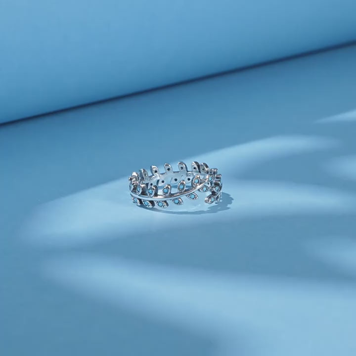 Aruary jewelry size guide 5mm width 2.48g adjustable open back turquoise flower leaf ring specifications