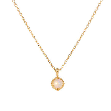 Reversible Natural African Opal & 5A Zircon Necklace | 925 Sterling Silver Plated 14K Gold - Aruary Studio ｜ Artisanal Jewelry