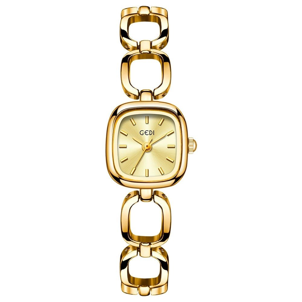 Sporty Square Chain Watch for Women - Quartz Movement, Water - Resistant - Aruary Studio ｜ Artisanal Jewelry